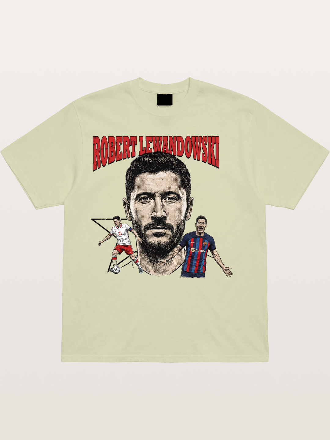 Robert Lewandowski Football Art Cotton T-shirt