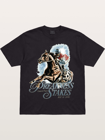 Preakness Stakes Jockey Poster Cotton T-shirt