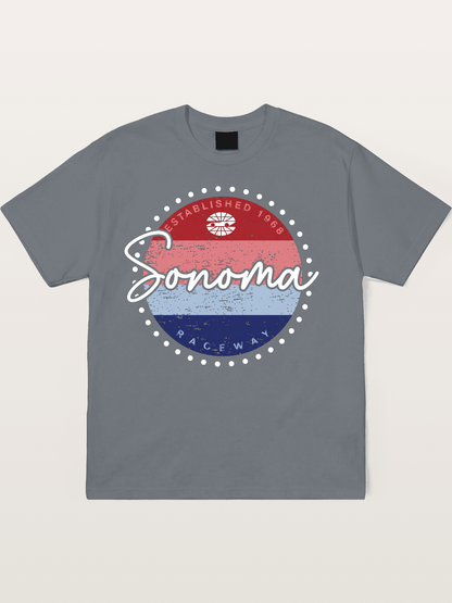 Sonoma Raceway Retro Circular Logo Cotton T-shirt
