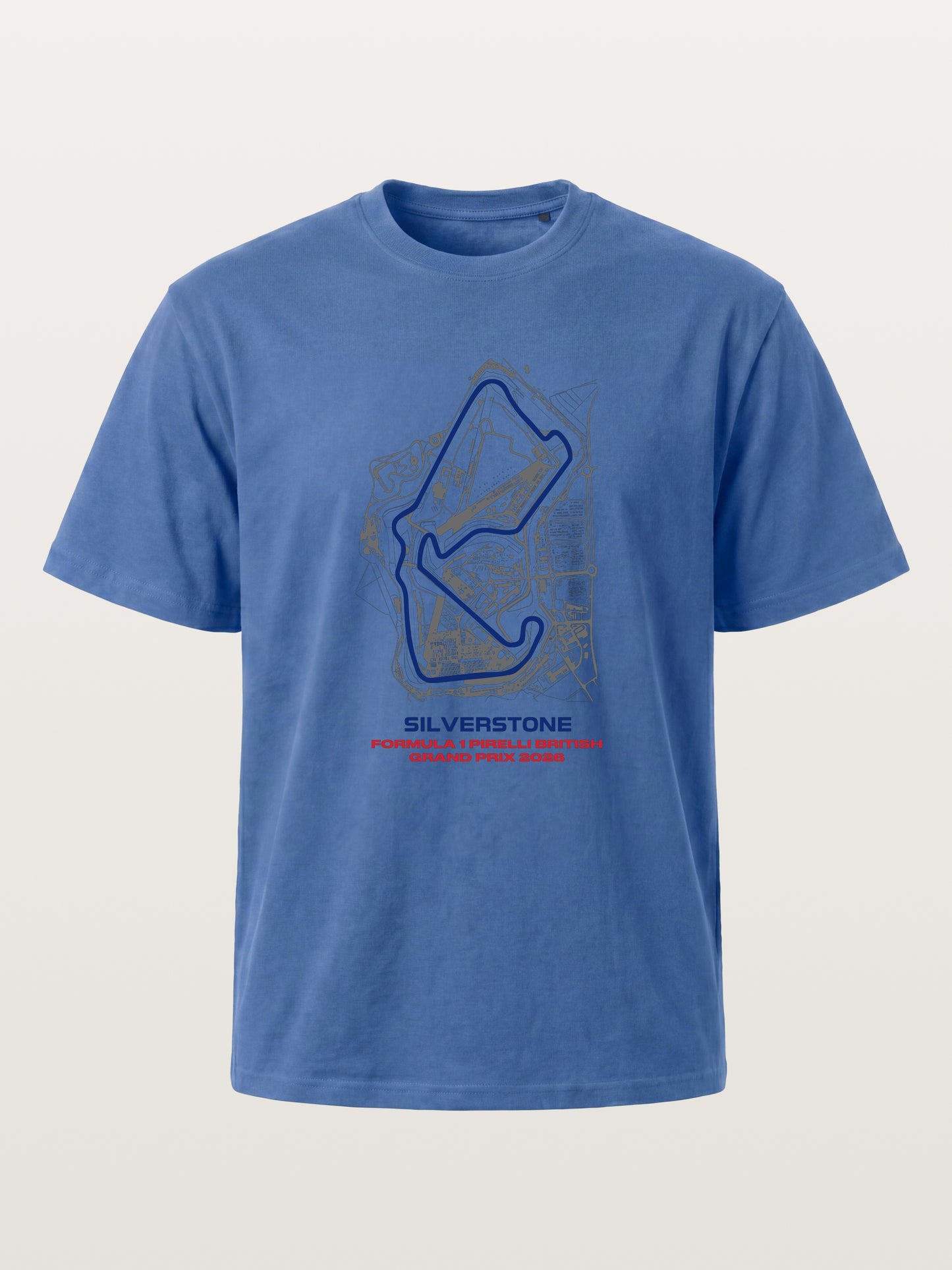 Silverstone Circuit Blueprint Layout Gildan T-shirt