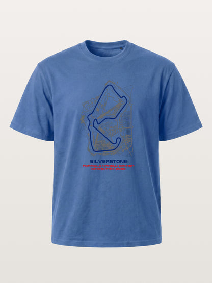 Silverstone Circuit Blueprint Layout Gildan T-shirt