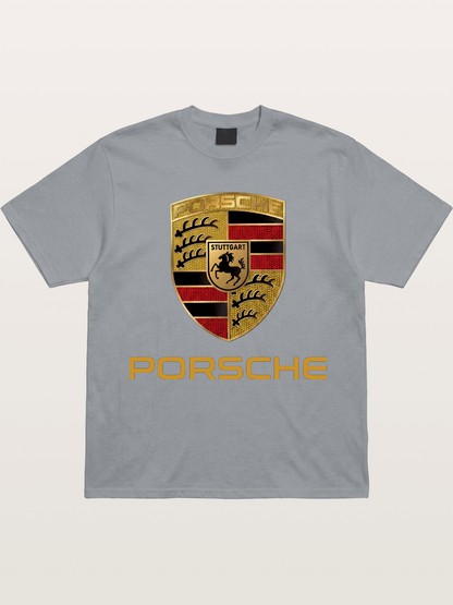 Porsche Golden Emblem Gildan T-shirt