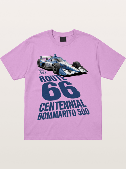 Blue IndyCar Route66 Print Gildan T-shirt