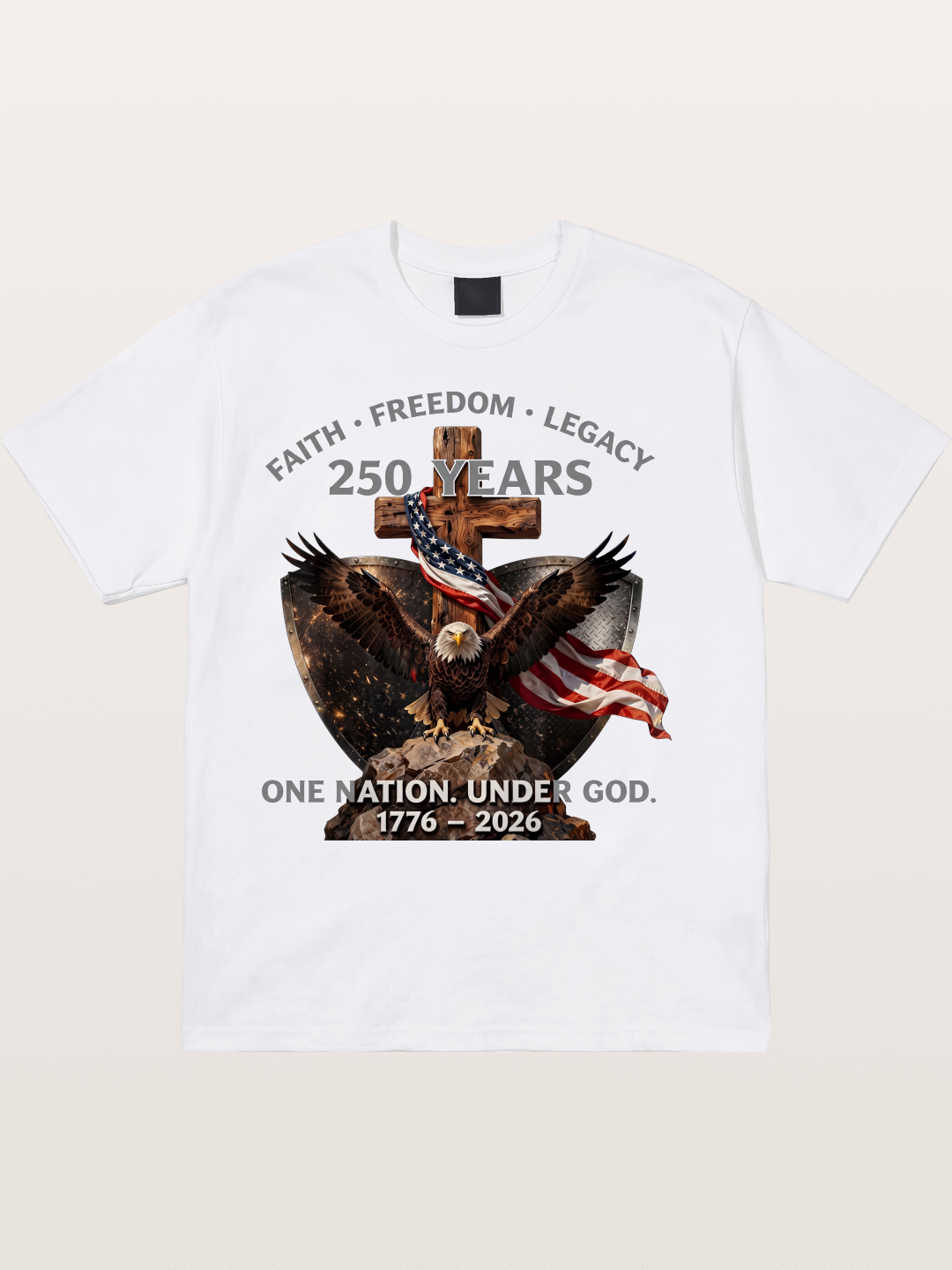 American Eagle Cross Faith Freedom Cotton T-shirt