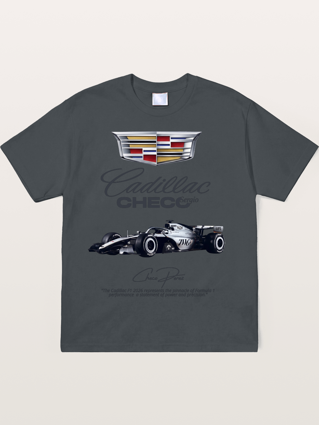 Checo Perez Cadillac F1 Print Soft-Stay T-shirt