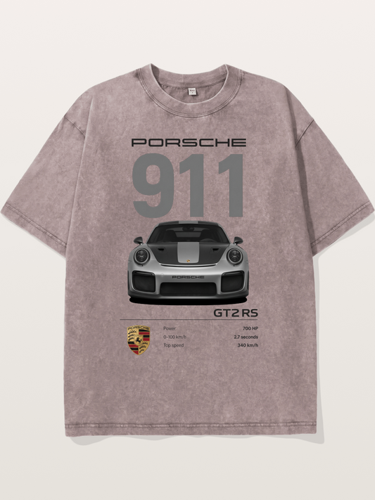 911 GT2 RS Spec Sheet Art Washed T-shirt