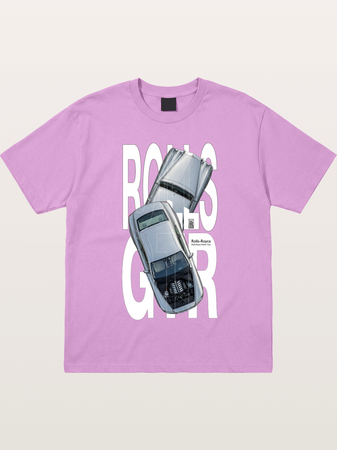 Silver Rolls Royce Overlay Print Gildan T-shirt