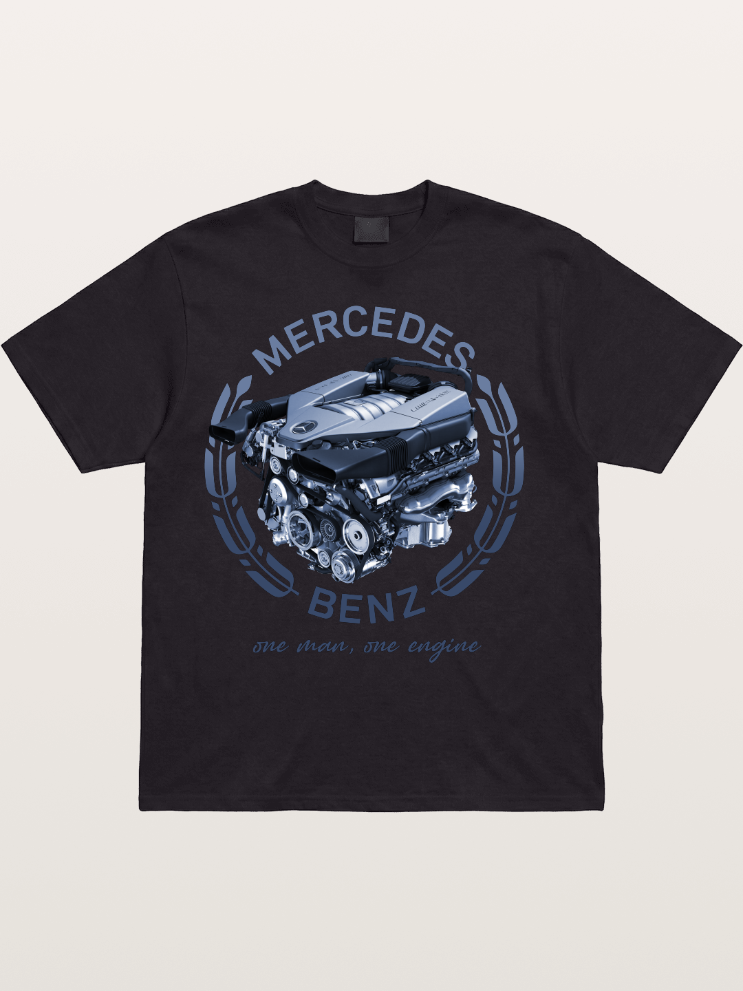 Benz V8 Engine Technical View Cotton T-shirt