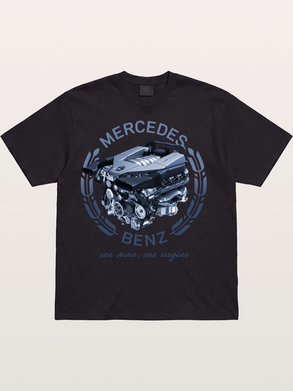 Benz V8 Engine Technical View Cotton T-shirt
