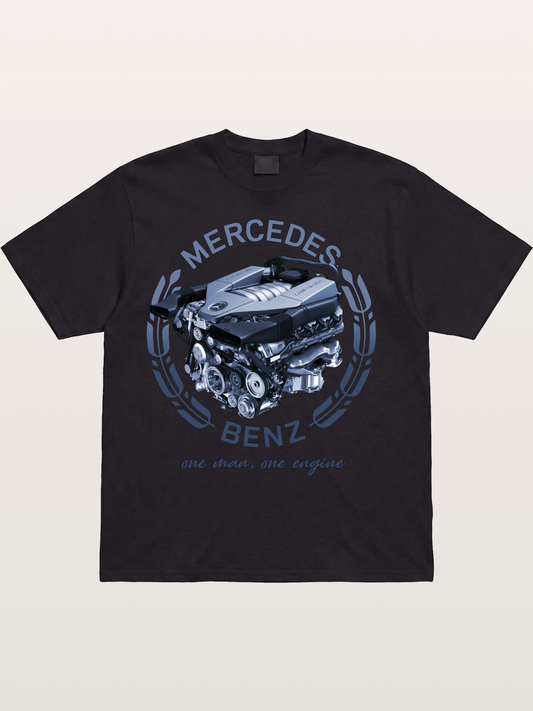Benz V8 Engine Technical View Cotton T-shirt