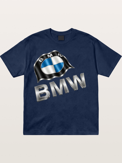 BMW Waving Flag Emblem Cotton T-shirt