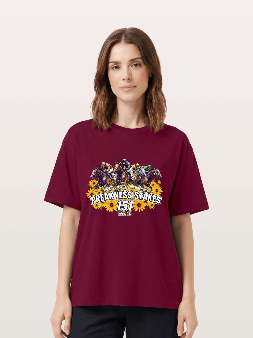 Preakness 151 Sunflower Racing Art Gildan T-shirt