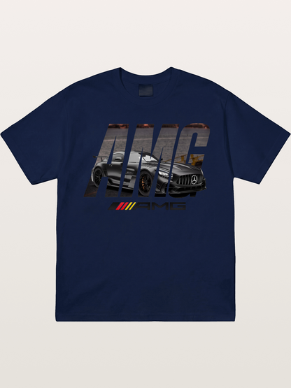 AMG Lettermark Car Print Gildan T-shirt