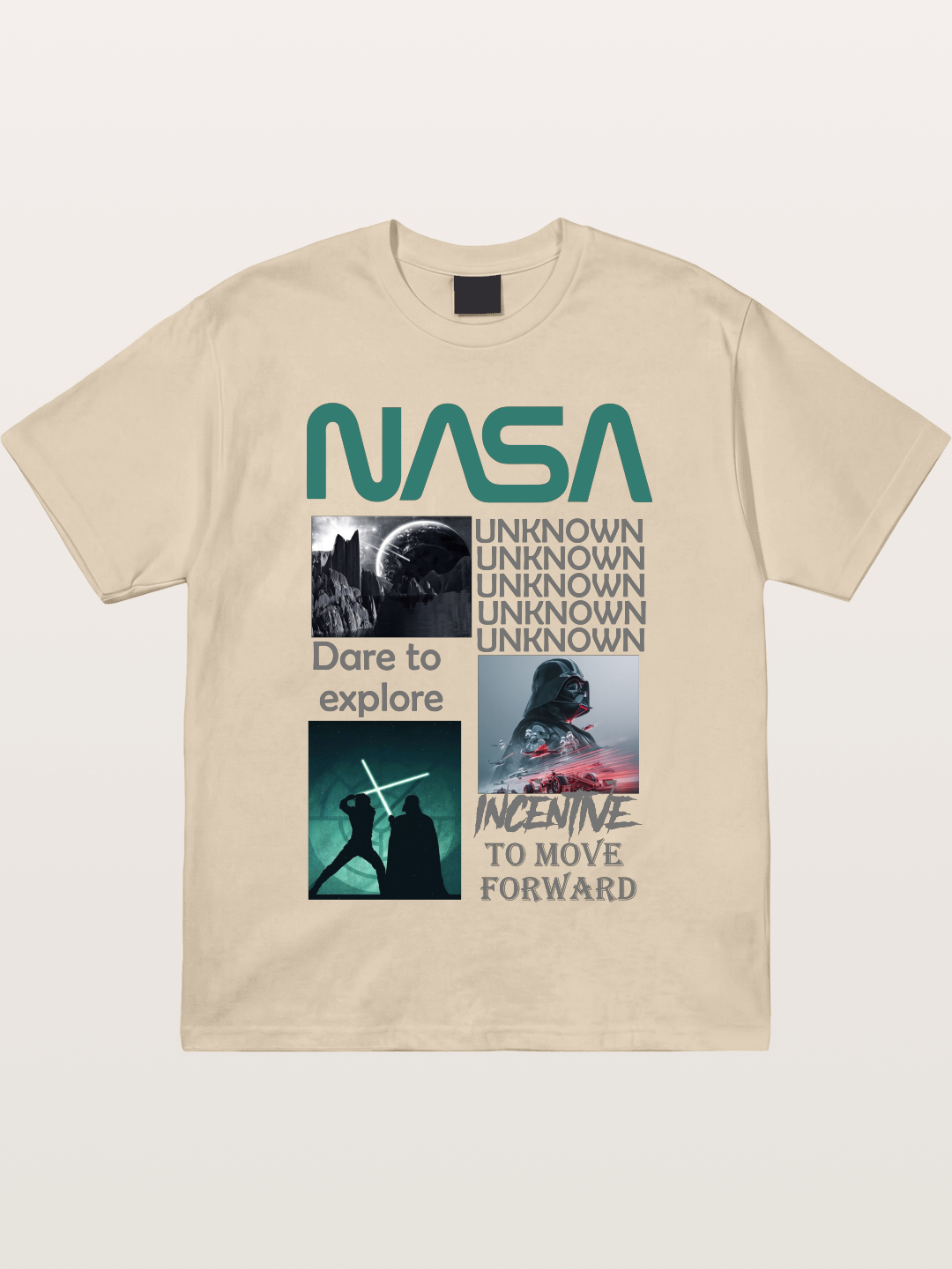 Space Sci-Fi NASA Star Wars Collage Gildan T-shirt
