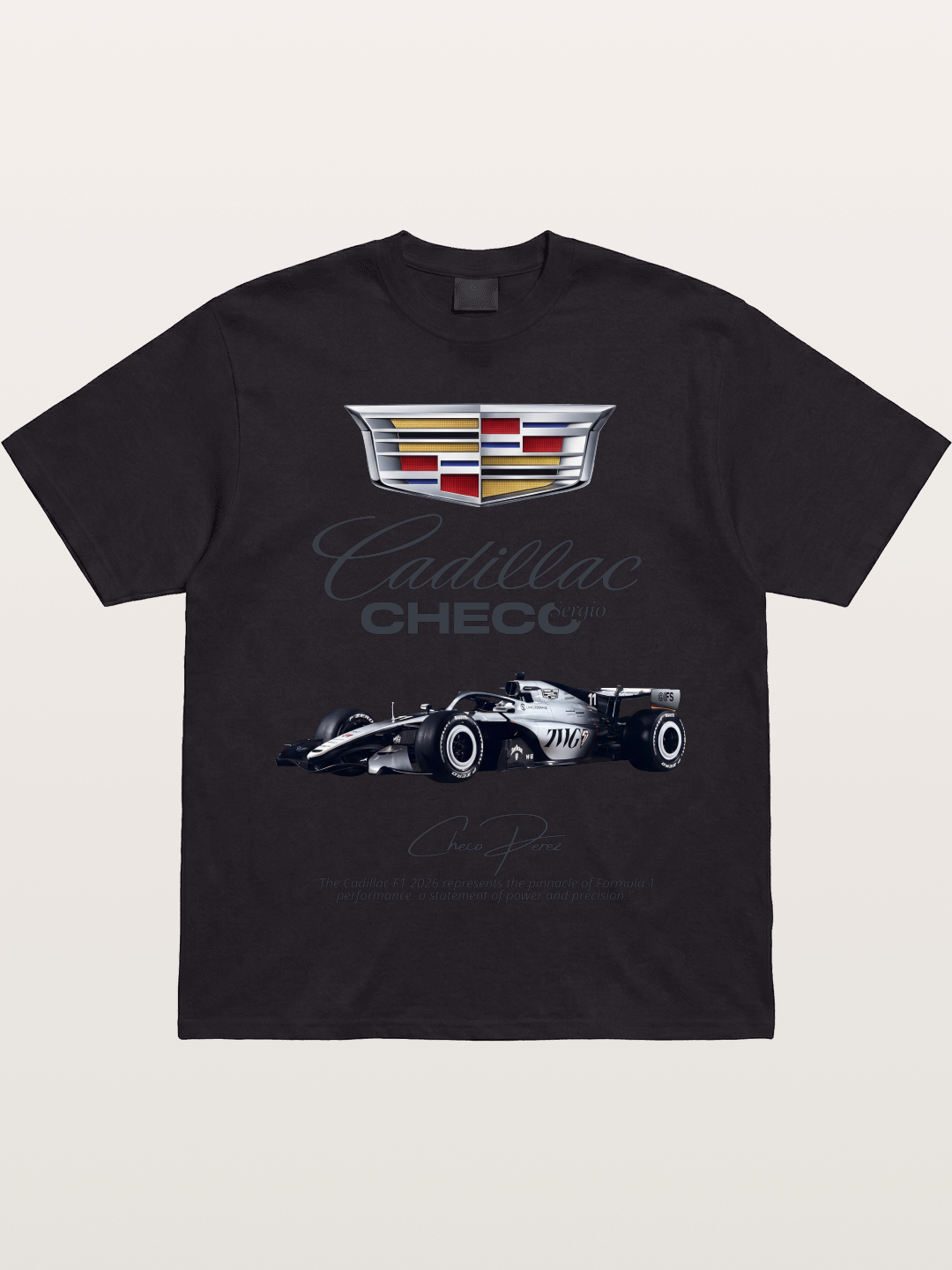 Checo Perez Cadillac F1 Print Gildan T-shirt