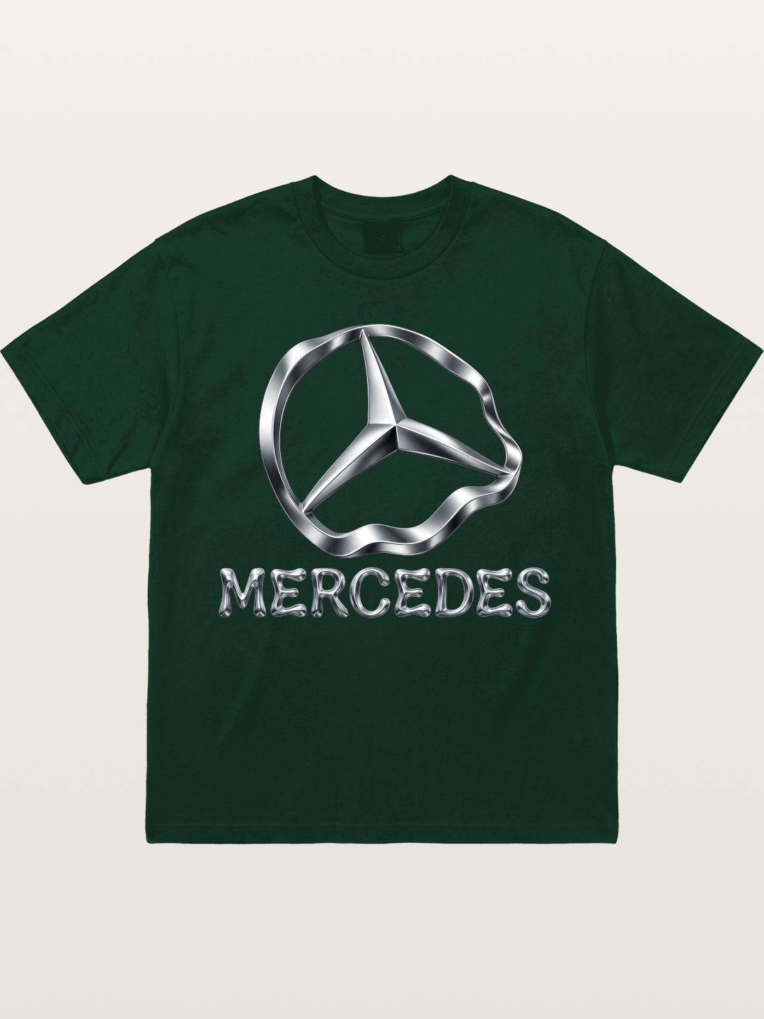 Mercedes Liquid Metal Logo Gildan T-shirt