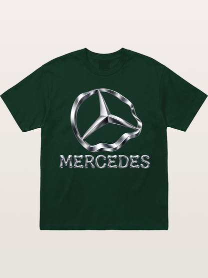 Mercedes Liquid Metal Logo Gildan T-shirt