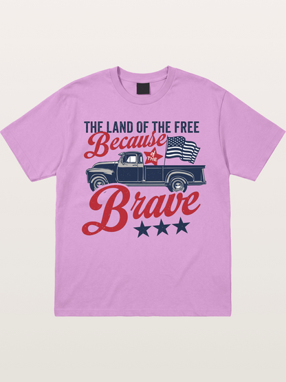 Land of the Free Vintage American Truck Gildan T-shirt