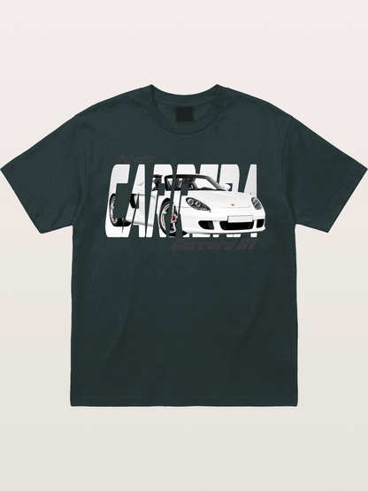 Porsche Carrera GT White Sticker Gildan T-shirt