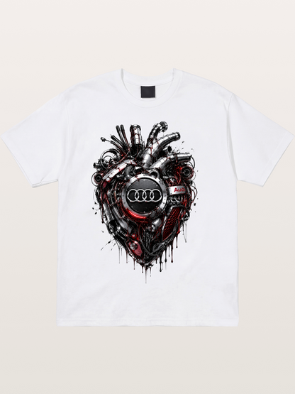 Audi Mechanical Heart Poster Cotton T-shirt