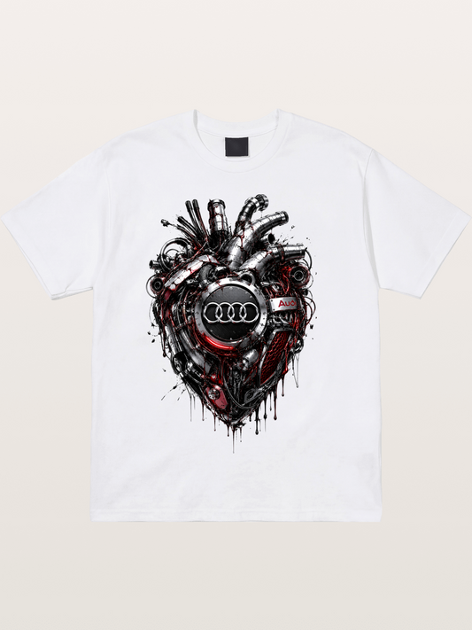 Audi Mechanical Heart Poster Cotton T-shirt