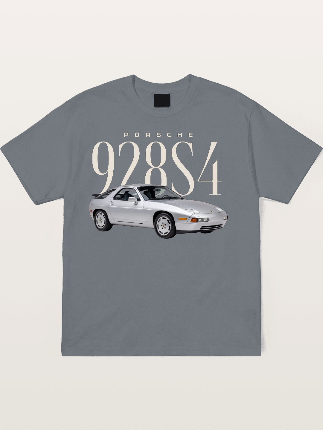 Porsche 928 S4 Silver Coupe Cotton T-shirt