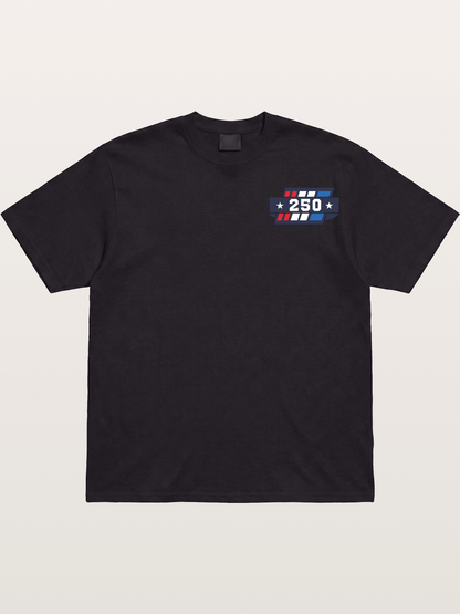 250th Anniversary Star Stripes Badge Cotton T-shirt
