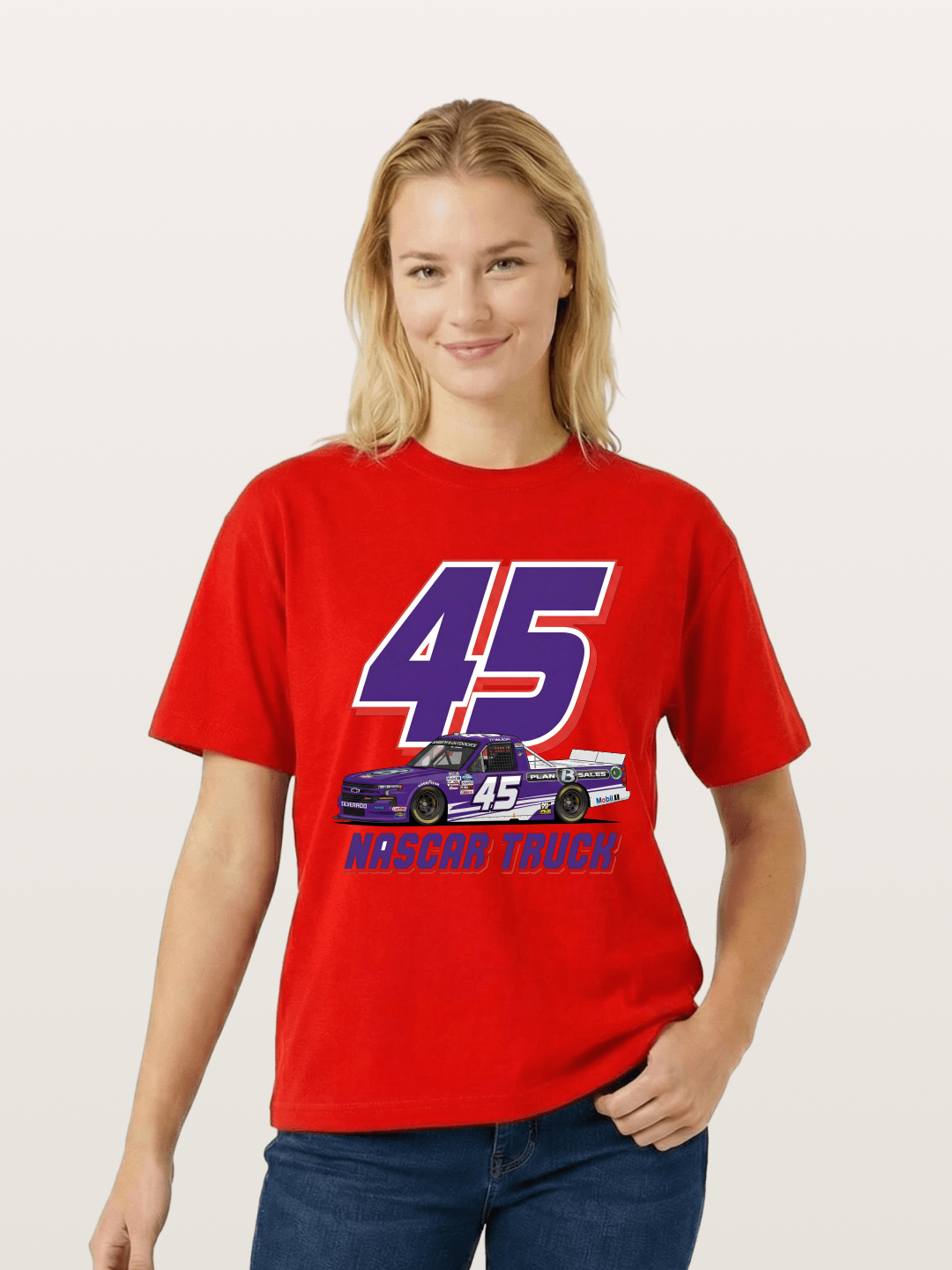 Purple 45 Racer Cotton T-shirt