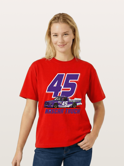 Purple 45 Racer Cotton T-shirt
