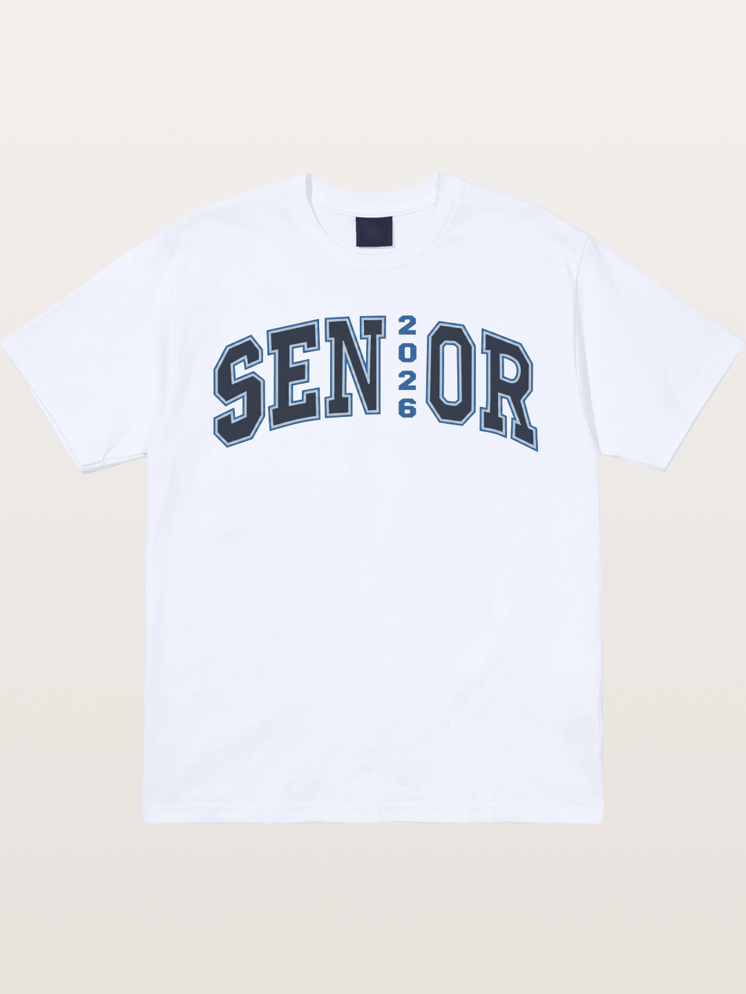 Senior 2026 Varsity Style Text Gildan T-shirt