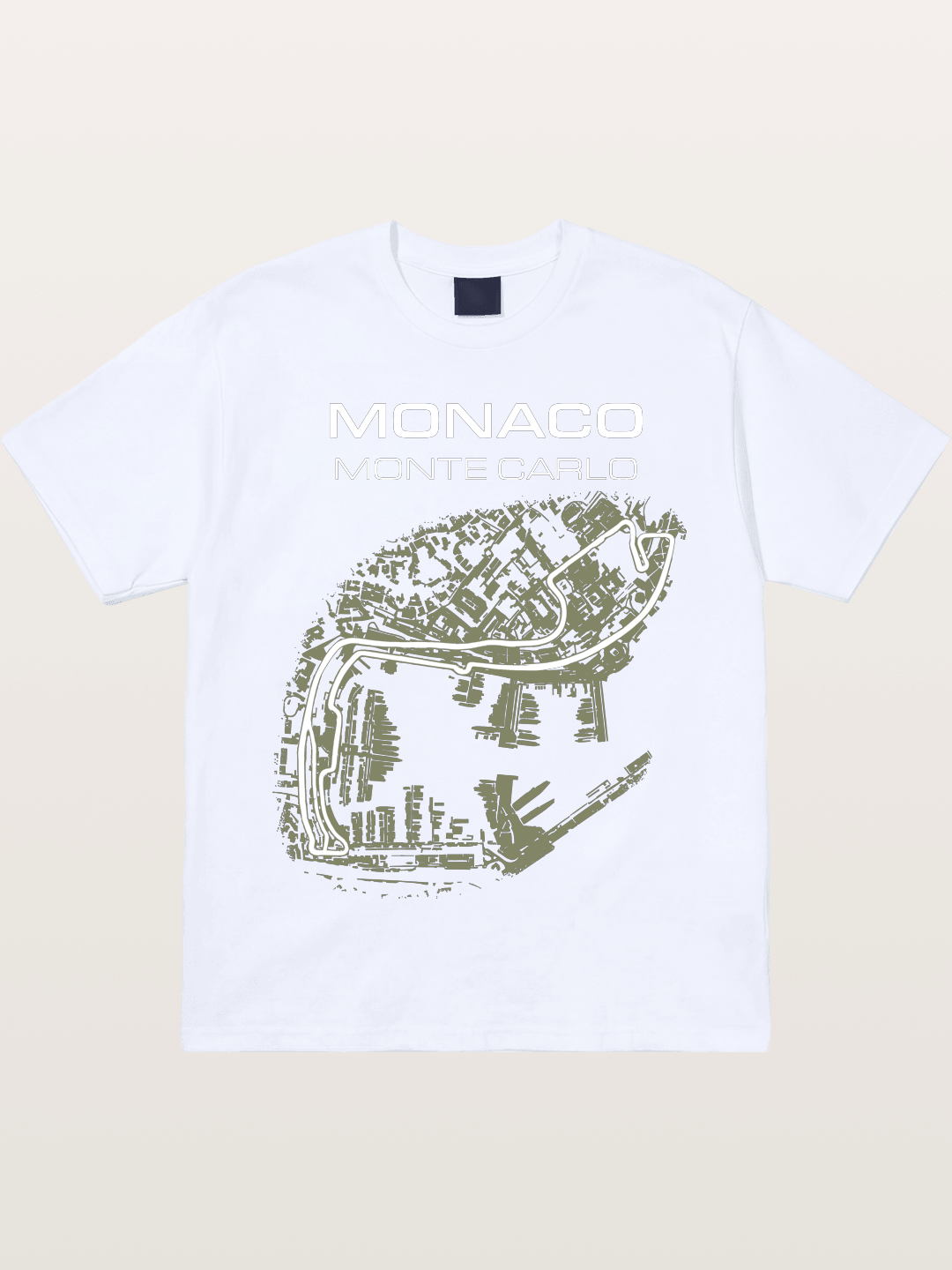 Monaco Grand Prix Vintage City Circuit Map Gildan T-shirt