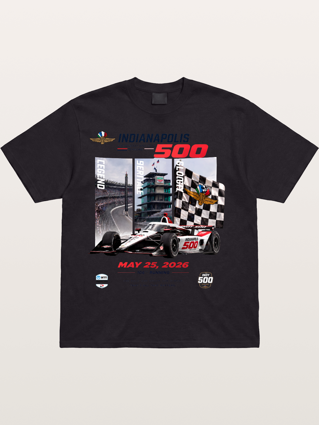 106th Indy 500 Race Day Art Cotton T-shirt