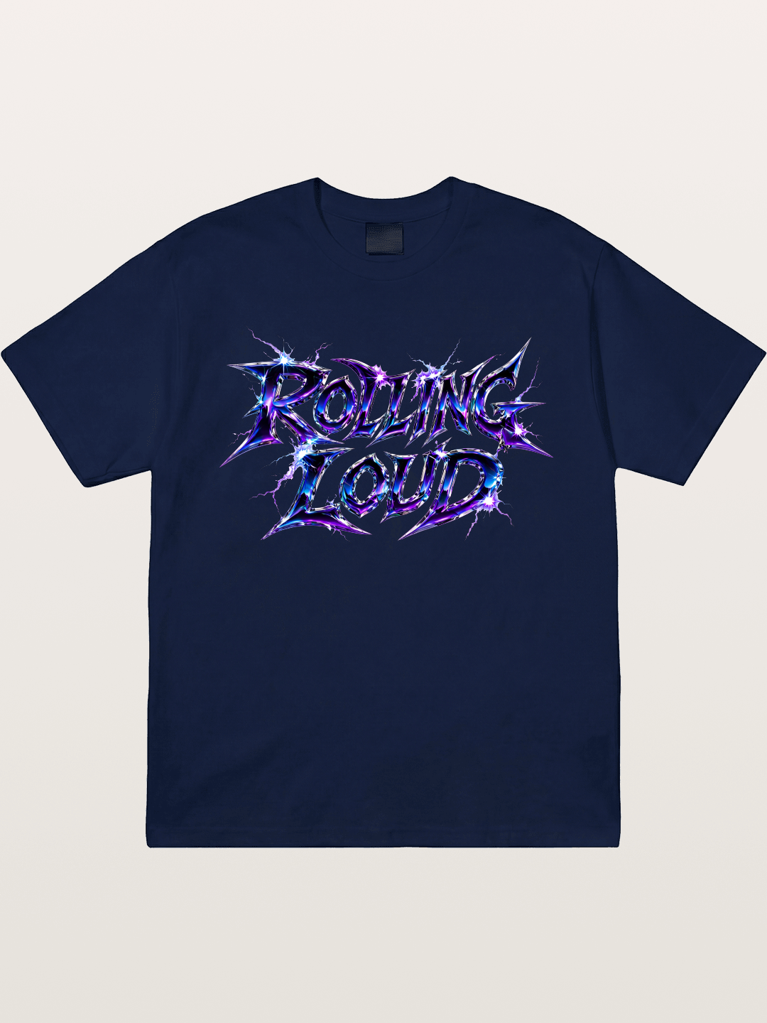 Rolling Loud Blue Lightning Font Gildan T-shirt