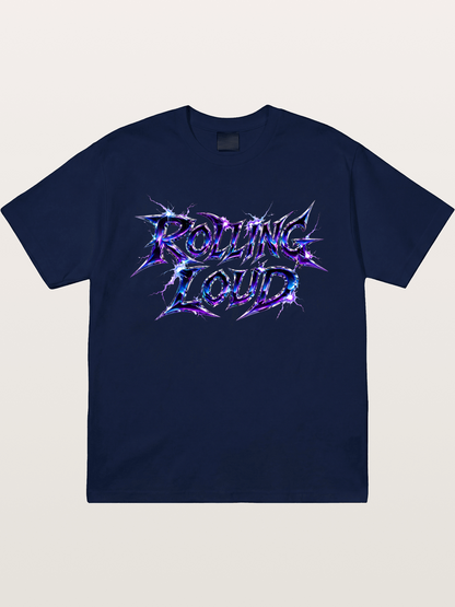 Rolling Loud Blue Lightning Font Gildan T-shirt