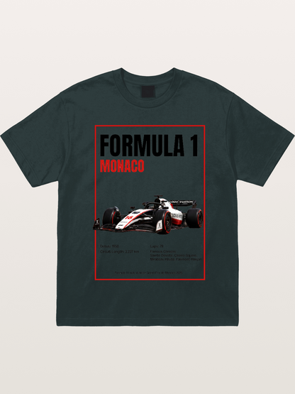 F1 Monaco LV Racing Car Poster Gildan T-shirt