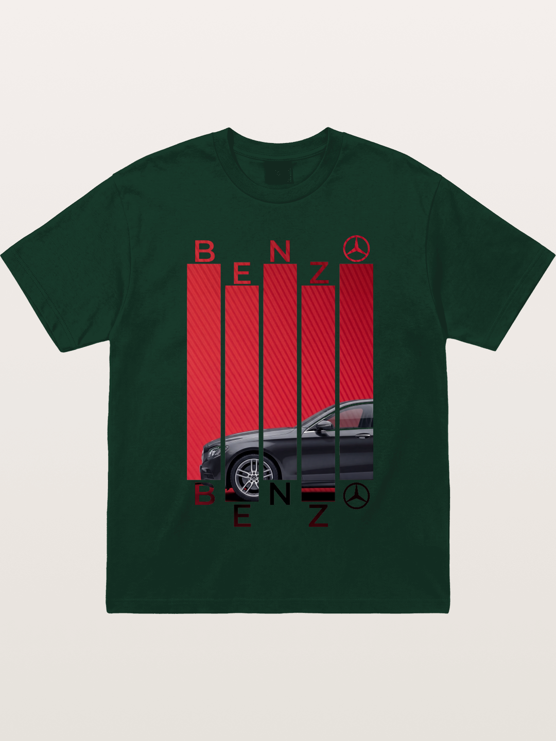 Benz Barcode Style Print Gildan T-shirt