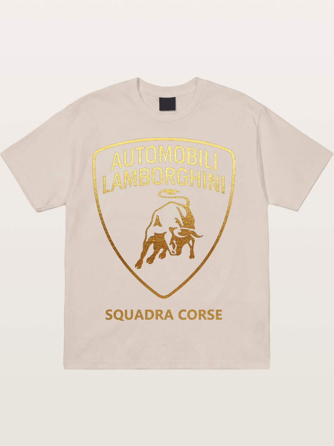 Lamborghini Squadra Corse Gold Shield Cotton T-shirt