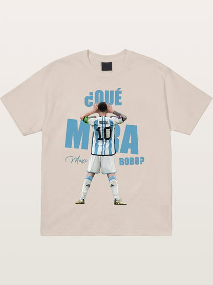 Messi ?Qu¡§| Mir¡§¡é Bobo Argentin Cotton T-shirt
