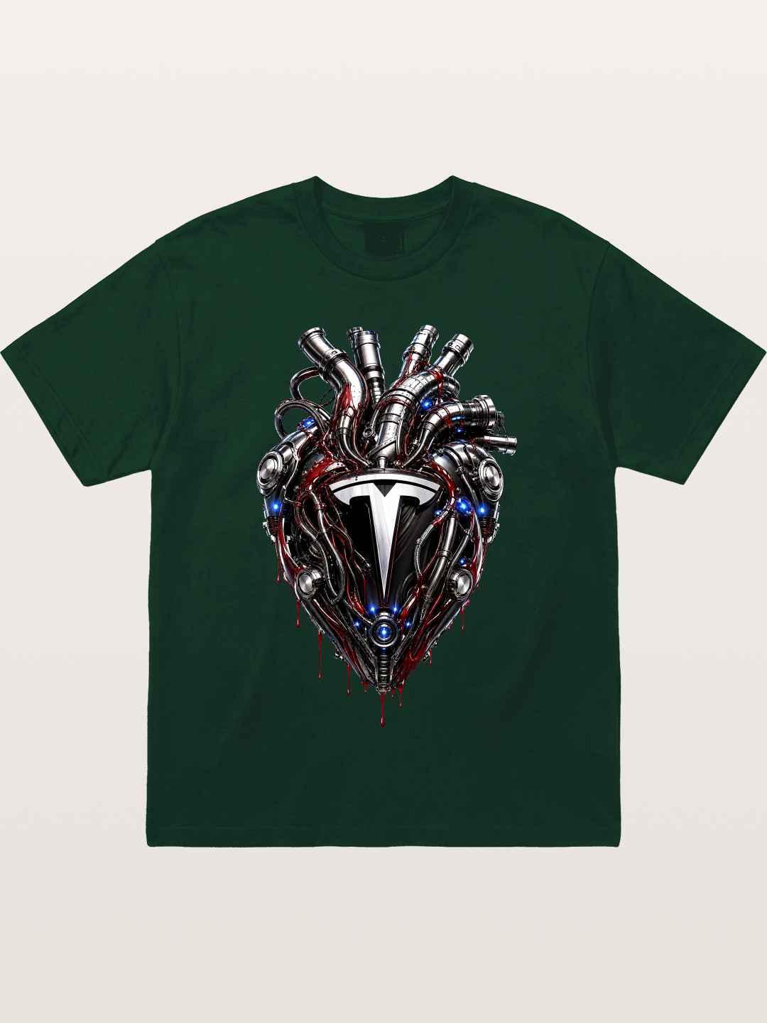 Tesla Mechanical Heart Art Gildan T-shirt