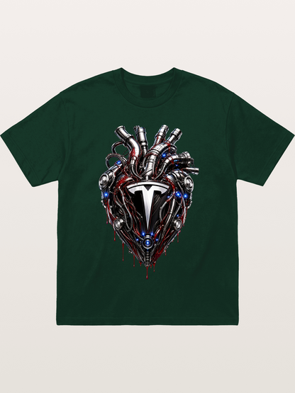 Tesla Mechanical Heart Art Gildan T-shirt