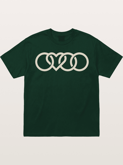 Audi Four Rings Heart Shape Gildan T-shirt