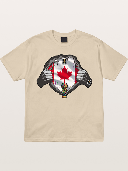 Canada Flag World Cup Poster Gildan T-shirt