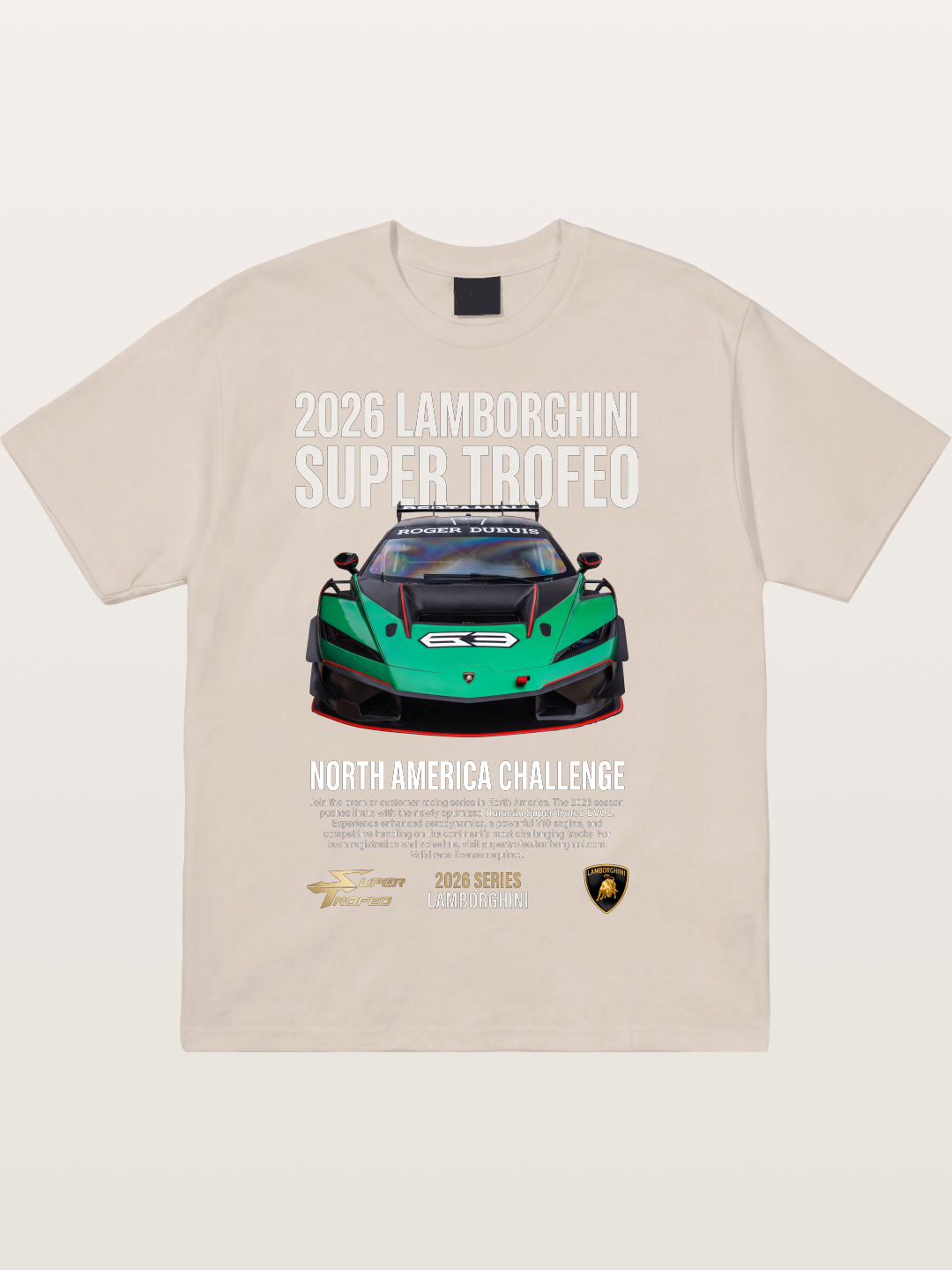 Lamborghini Huracan Green Race Car Cotton T-shirt