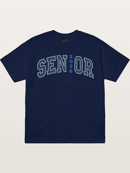 Senior 2026 Varsity Style Text Gildan T-shirt