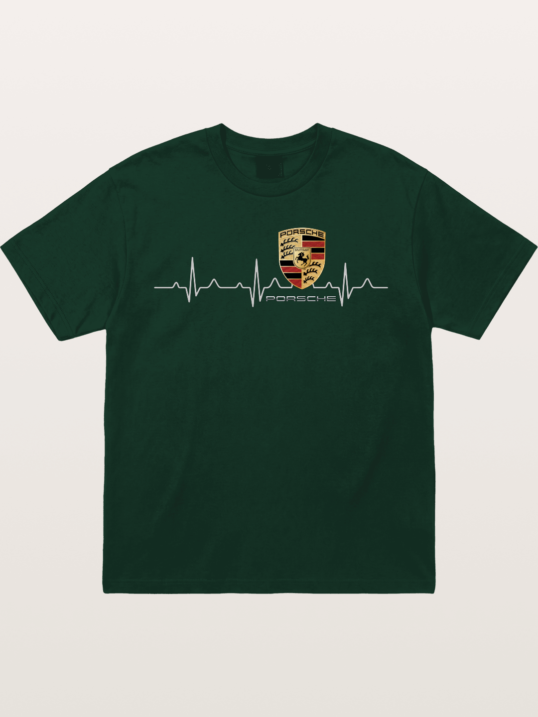 Porsche Heartbeat ECG Line Design Gildan T-shirt