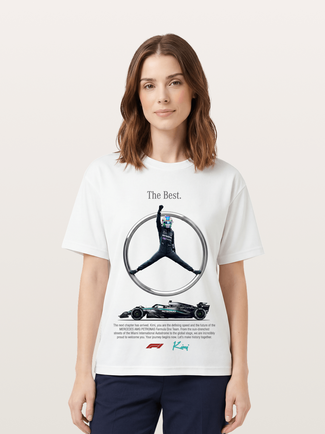 Kimi Mercedes Star Pose Cotton T-shirt