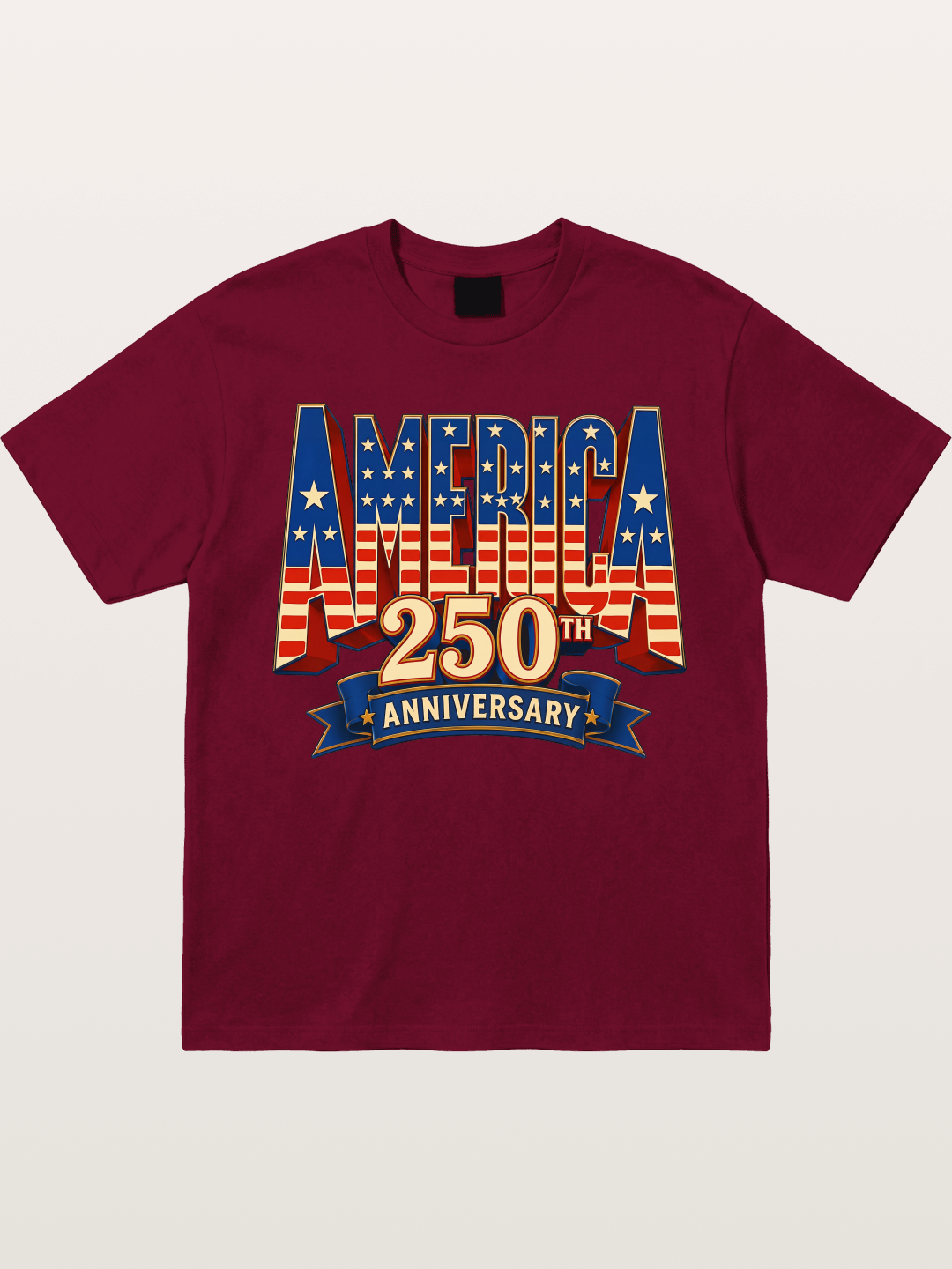 America 250th 3D Lettering Gildan T-shirt
