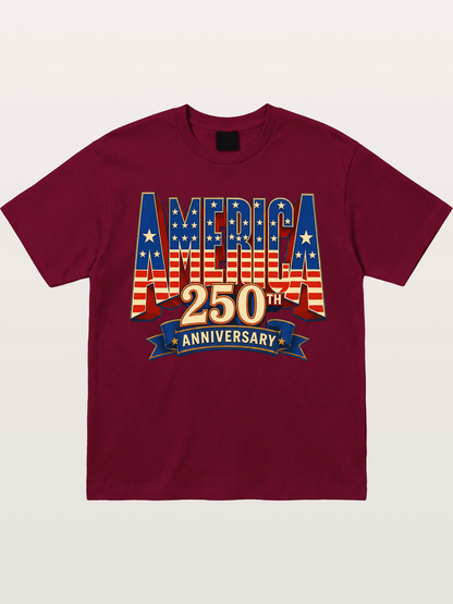 America 250th 3D Lettering Gildan T-shirt