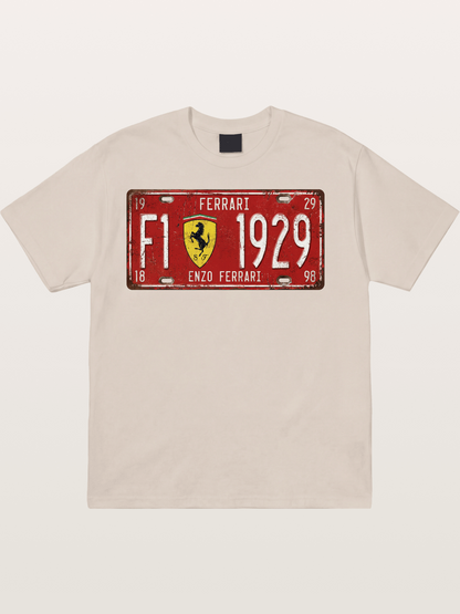 license plate Cotton T-shirt
