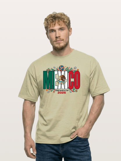 Mexico 2026 World Cup Lettering Cotton T-shirt
